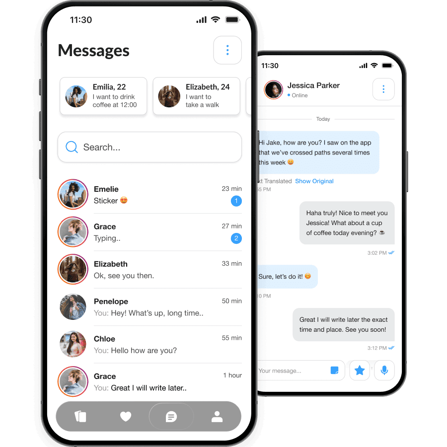 Photo illustrating a real conversation on AiMore